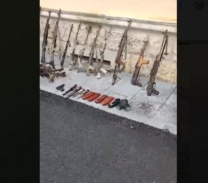 Weapons & ammunition abandoned by Armenians found in Fuzuli [VIDEO]