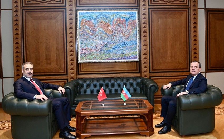 Meeting of Azerbaijani and Turkish FMs begins [PHOTOS]