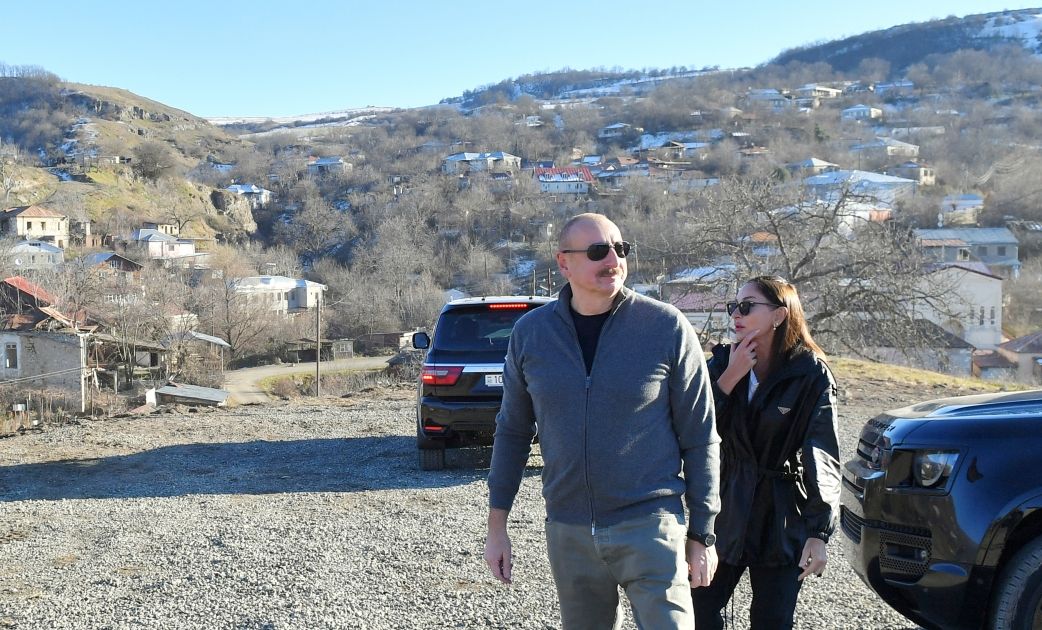President Ilham Aliyev and First Lady Mehriban Aliyeva viewed village of Shushakend in Khojaly district [PHOTOS/VIDEO]