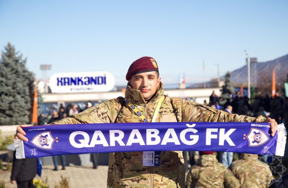 Historic moment for Azerbaijanis: football fans at Khankendi stadium