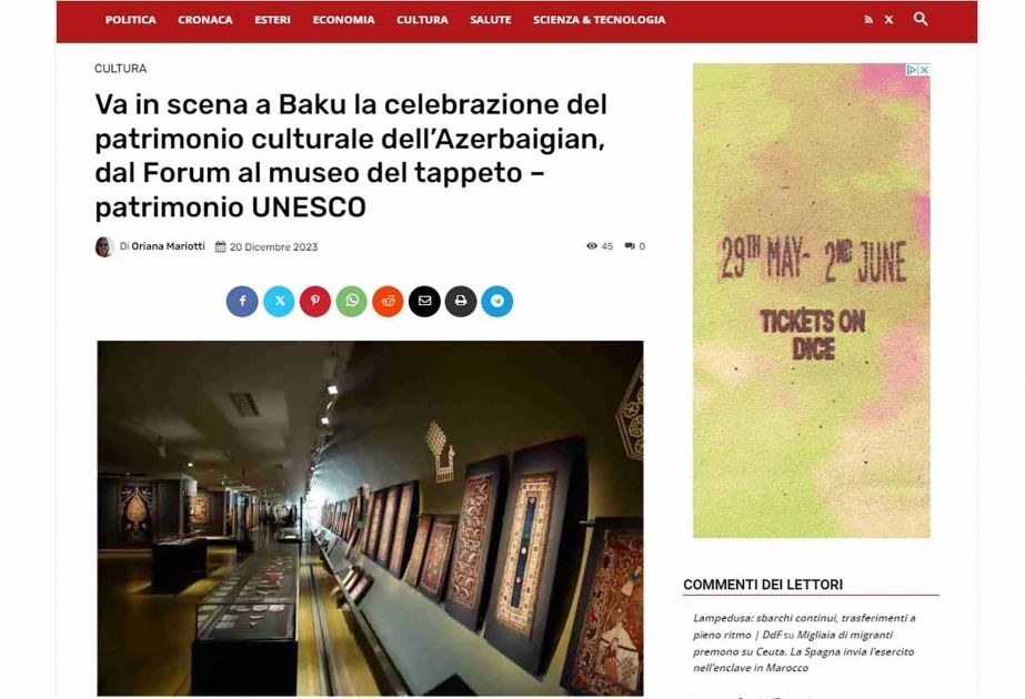 Italian portal highlights Cultural Heritage Forum