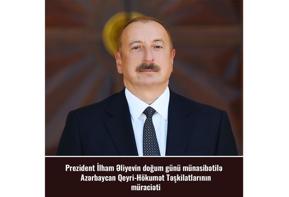 Azerbaijani NGOs congratulate President Ilham Aliyev on his birthday