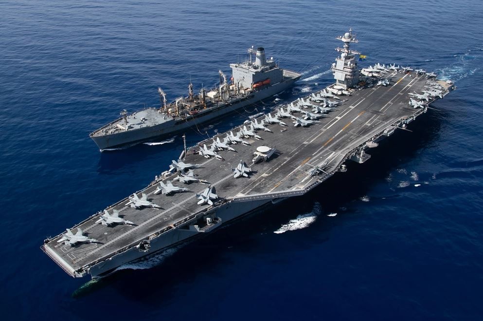 American USS Gerald R. Ford aircraft carrier leaves Mediterranean Sea
