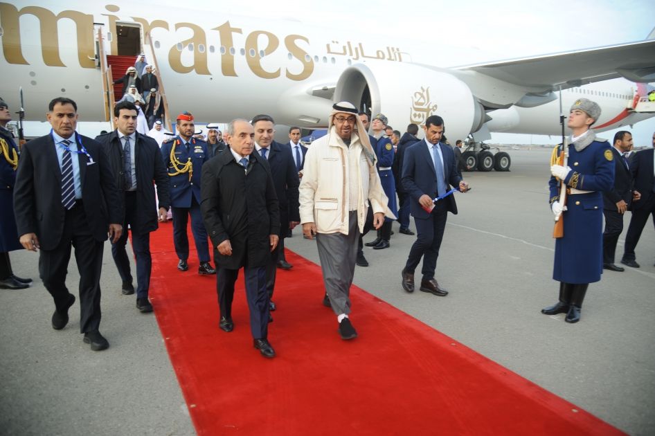 President of United Arab Emirates arrives in Azerbaijan for official visit [PHOTOS]