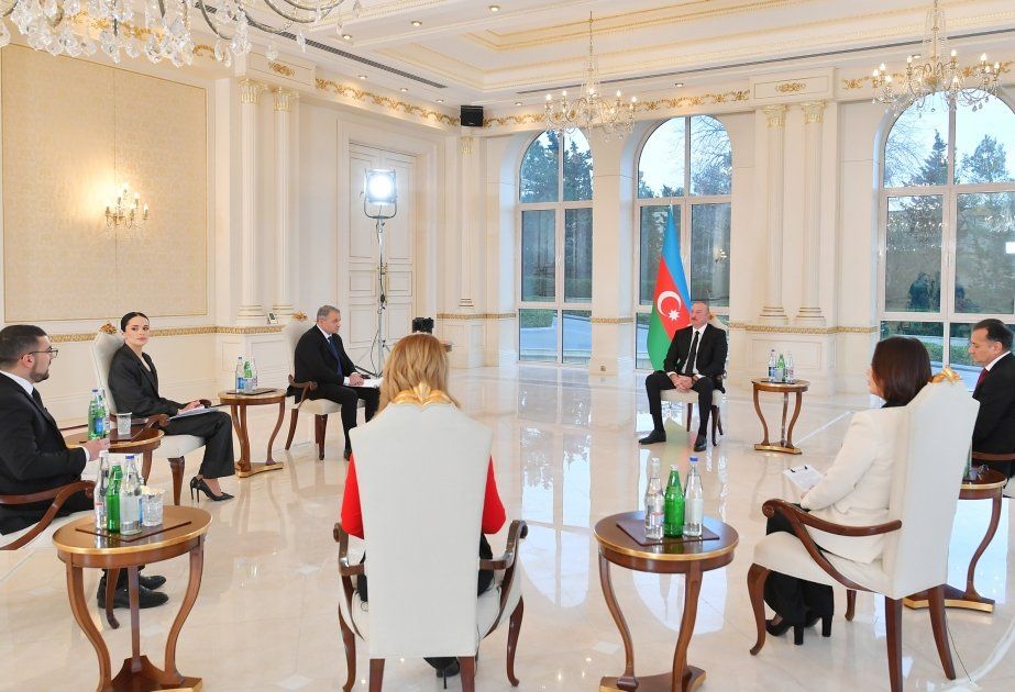 President Ilham Aliyev  gives interview to local TV channels [PHOTOS/VIDEOS]