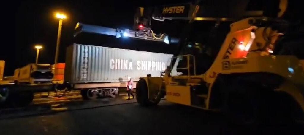 First block-container train 2024, sent from China, arrives in Azerbaijan [PHOTOS]