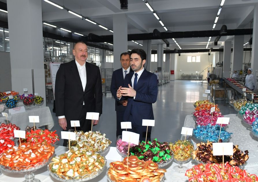 President Ilham Aliyev examines operations of confectionery manufacturing enterprise in Lankaran [PHOTOS/VIDEO]