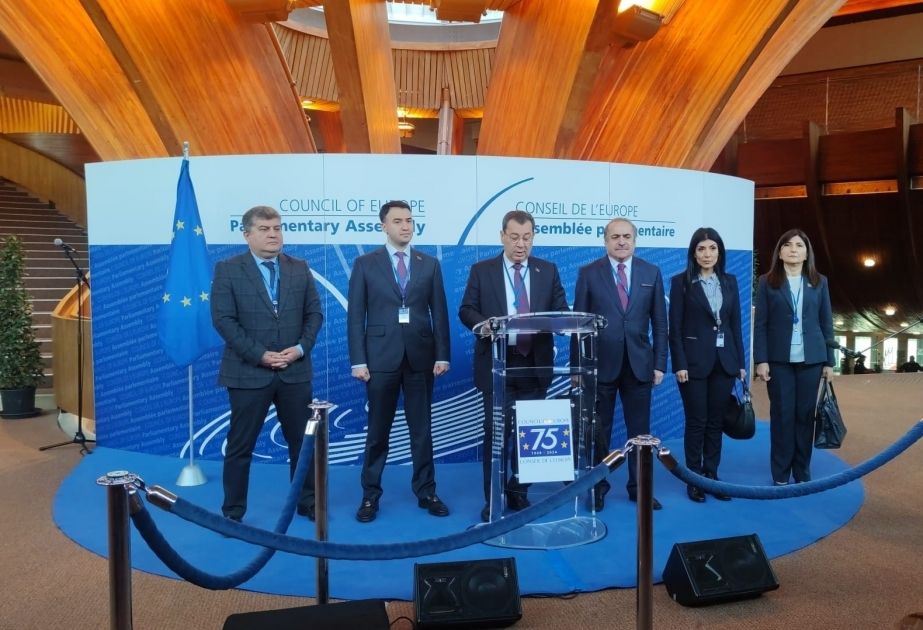 Azerbaijan's parliamentary delegation makes statement to PACE