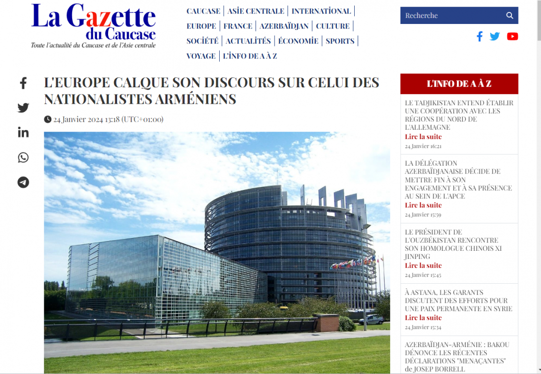 French publication: Europe depends on Azerbaijan more than Azerbaijan relies on Europe