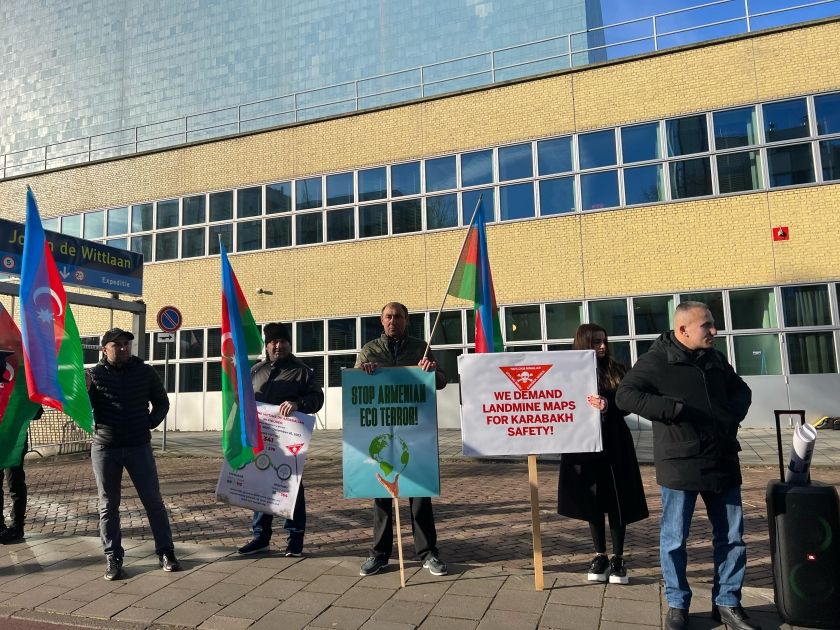 Azerbaijani Diaspora in Netherlands voices against mine terrorism [PHOTOS]