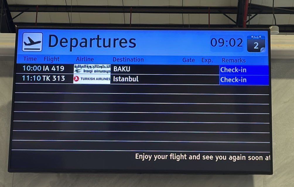 Iraqi Airways launches flight from Kirkuk to Baku