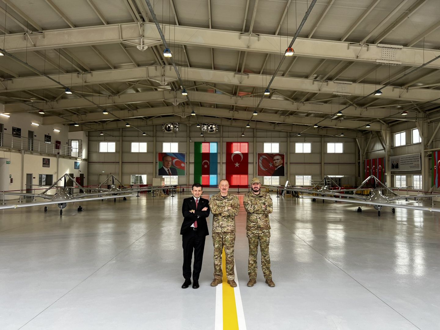 Selcuk Bayraktar shares post from opening of hangar for Akıncı in Azerbaijan [PHOTOS]