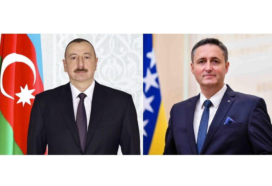 Member of Presidency of Bosnia and Herzegovina Denis Bećirović congratulates President Ilham Aliyev on his victory in election