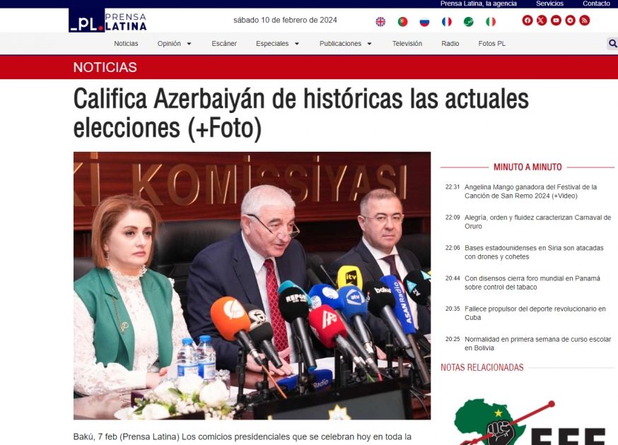 Azerbaijan's snap presidential election in spotlight of Cuban press - Gallery Image