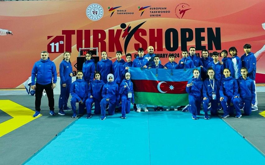 Azerbaijani taekwondo players win medals at Turkish Open Championship