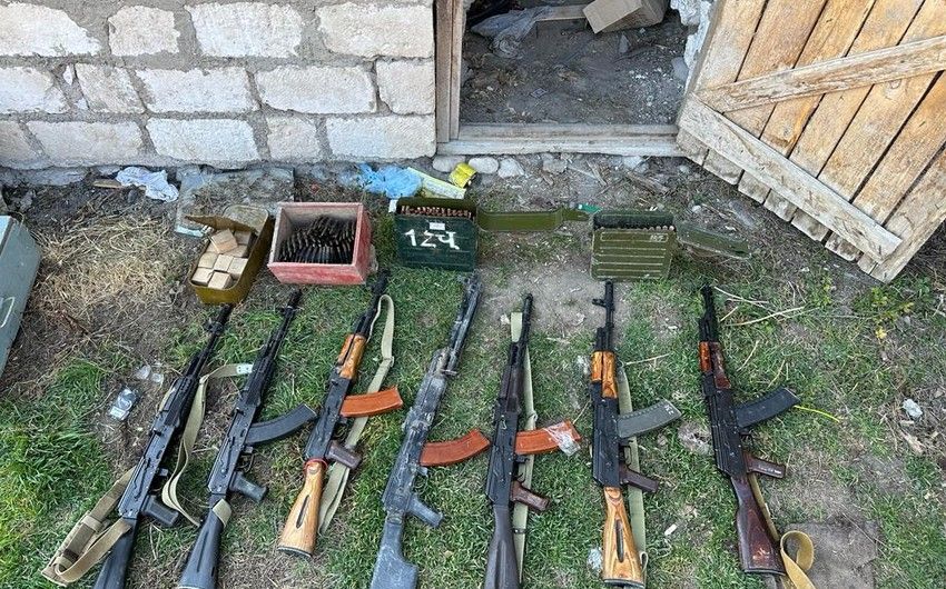 Weapons and ammunition discovered in Aghdam