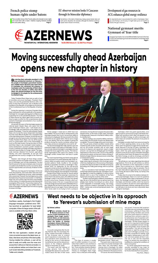 AZERNEWS releases another print issue