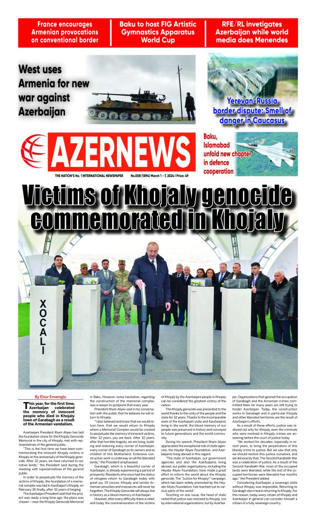 AZERNEWS releases another print issue