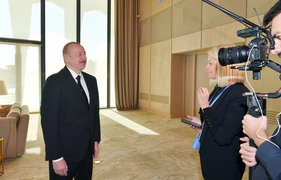 President Ilham Aliyev was interviewed by Euronews TV channel