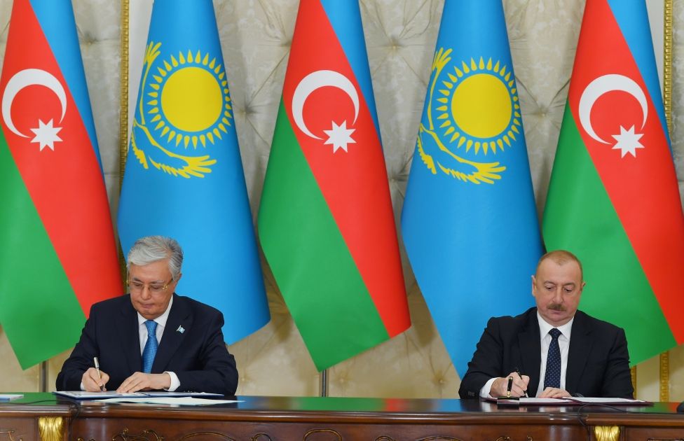 Ceremony of signing Azerbaijan-Kazakhstan documents held [PHOTOS/VIDEO]