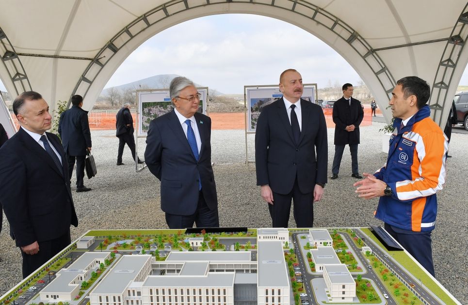 Azerbaijani and Kazakh presidents view Central District Hospital project in Fuzuli [PHOTOS/VIDEO]