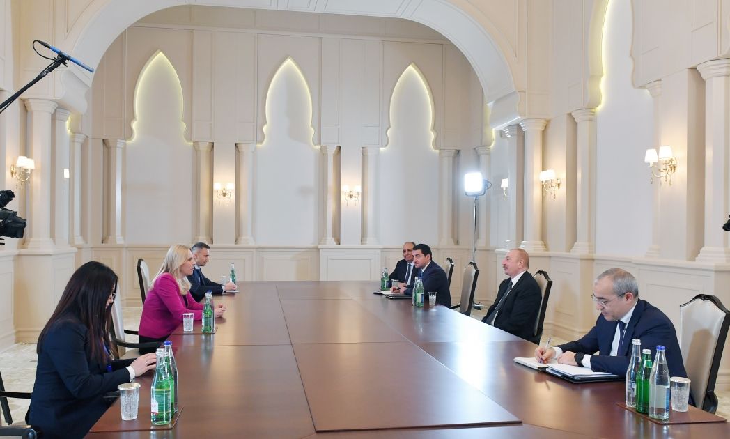 President Ilham Aliyev receives Serb Member of Presidency of Bosnia and Herzegovina Željka Cvijanović [PHOTOS/VIDEO]