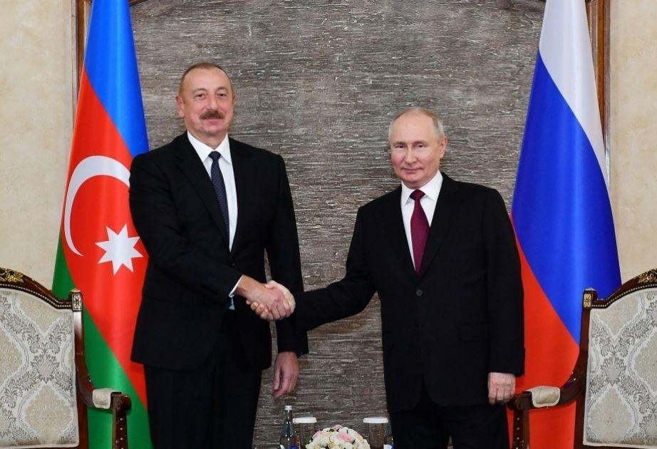 President Ilham Aliyev congratulates President Vladimir Putin on occasion of his victory in election