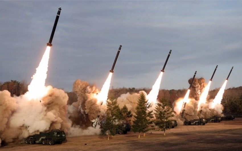 North Korea conducts firing from MLRS of super-large caliber