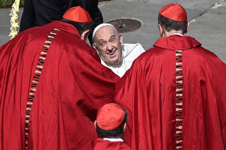 Pope fails to read out homily at Palm Sunday Mass