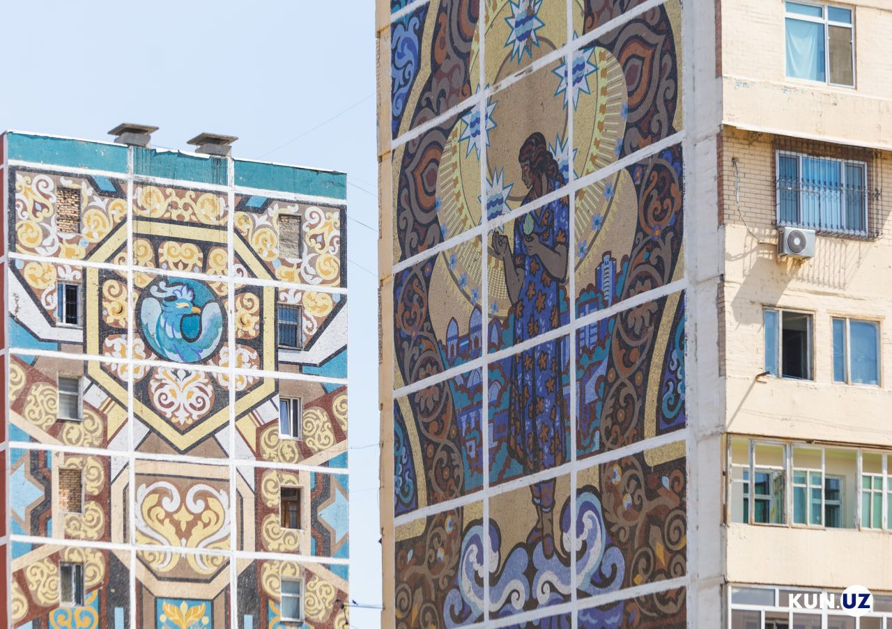 Mosaics on buildings in Uzbekistan recognized as cultural heritage sites