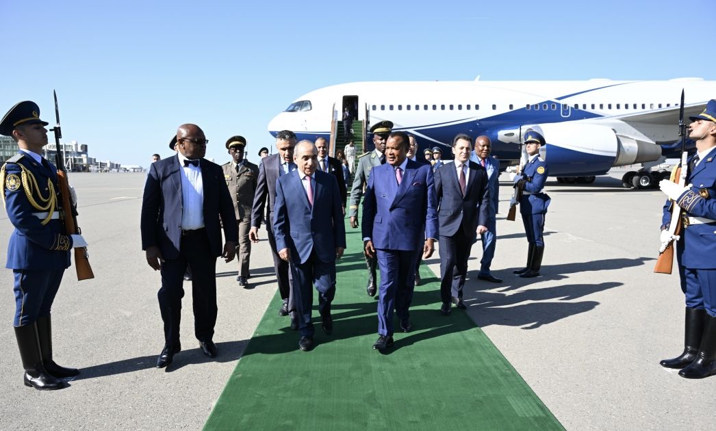 Congolese President Denis Sassou Nguesso arrives in Azerbaijan for official visit [PHOTOS]