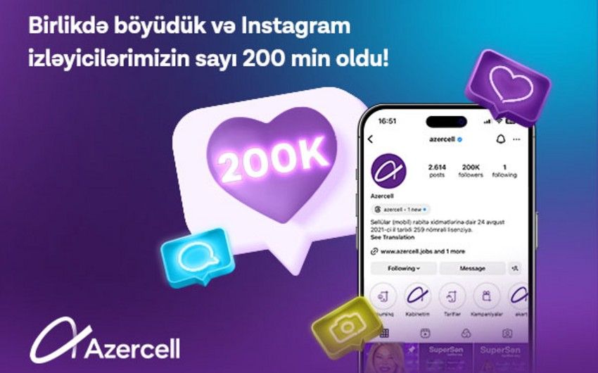 Azercell hits 200,000 Instagram followers milestone!