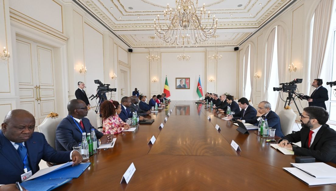 Azerbaijani and Congolese presidents hold expanded meeting [PHOTOS/VIDEO]