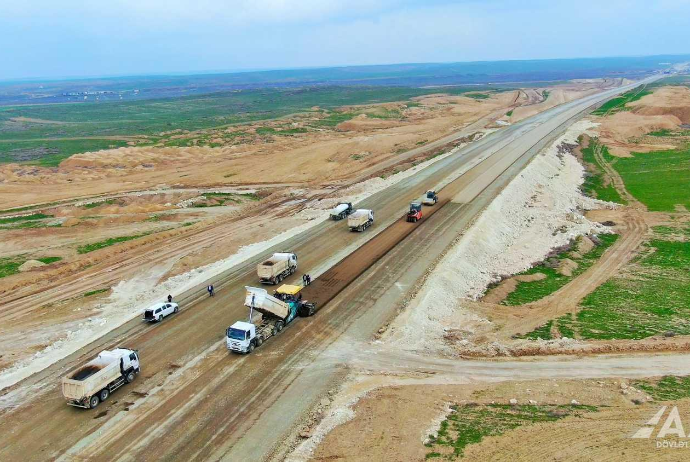 Construction of Agdam-Fuzuli automobile road is underway