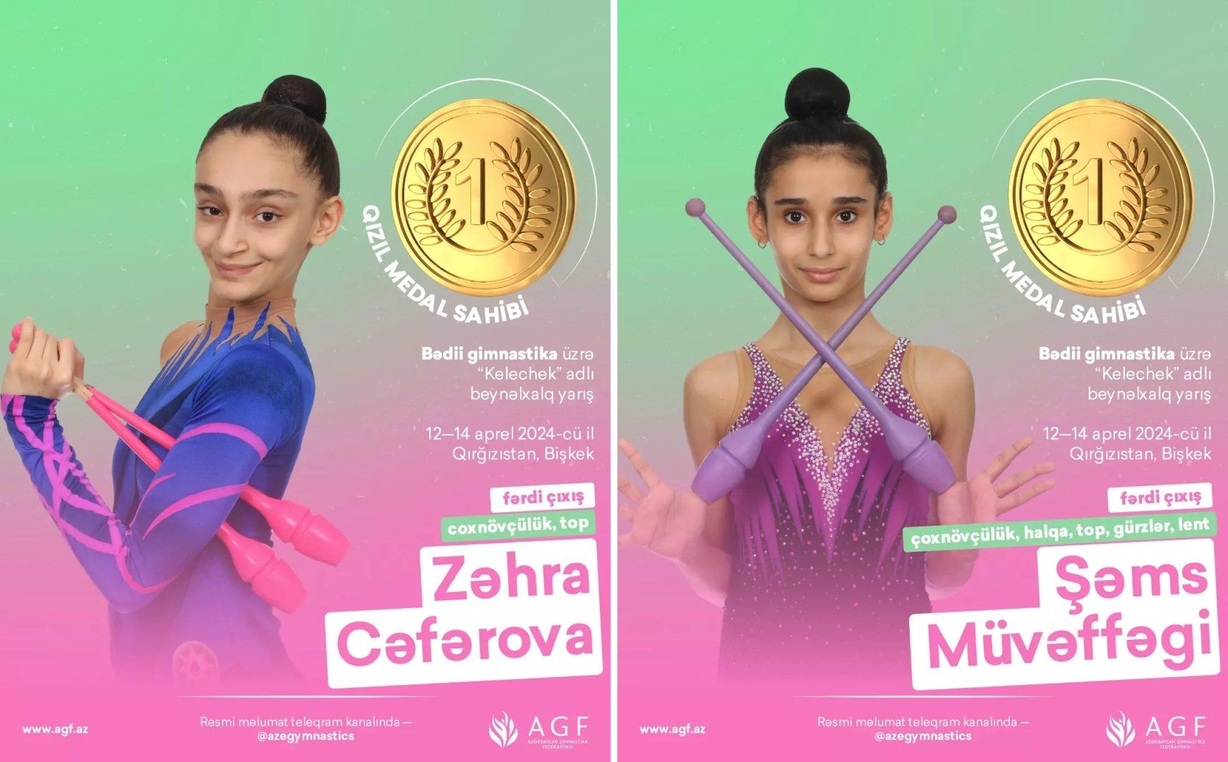 Azerbaijani gymnasts claim gold medals at int'l tournament