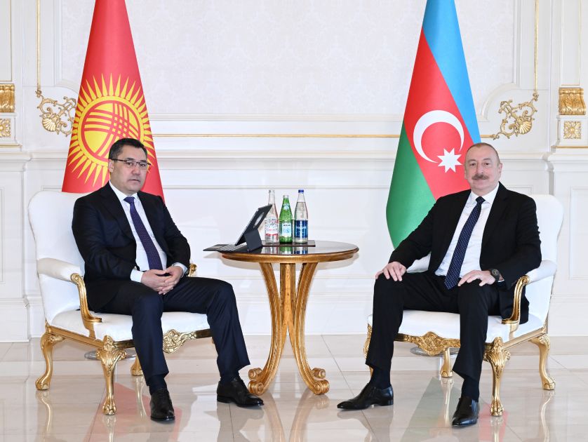 Meeting between Presidents of Azerbaijan and Kyrgyzstan starts in limited format [PHOTOS]