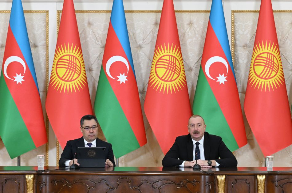 President Ilham Aliyev, President Sadyr Zhaparov make press statements [PHOTOS/VIDEO]
