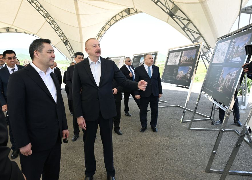 Presidents of Azerbaijan & Kyrgyzstan view master plan of Fuzuli city [PHOTOS/VIDEO]