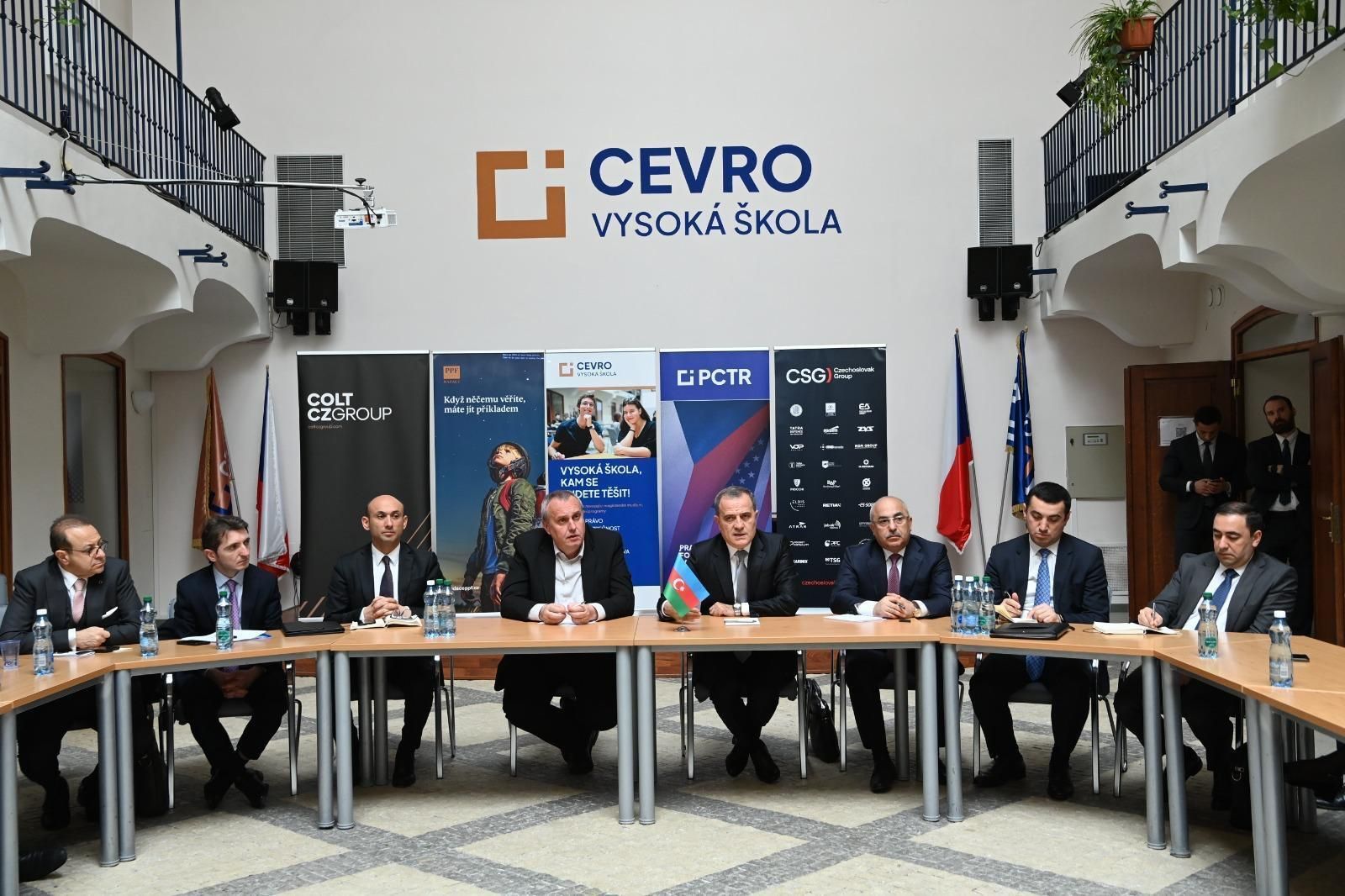 Azerbaijani top FM exchanges ideas with a number of people in Czech Republic [PHOTOS]