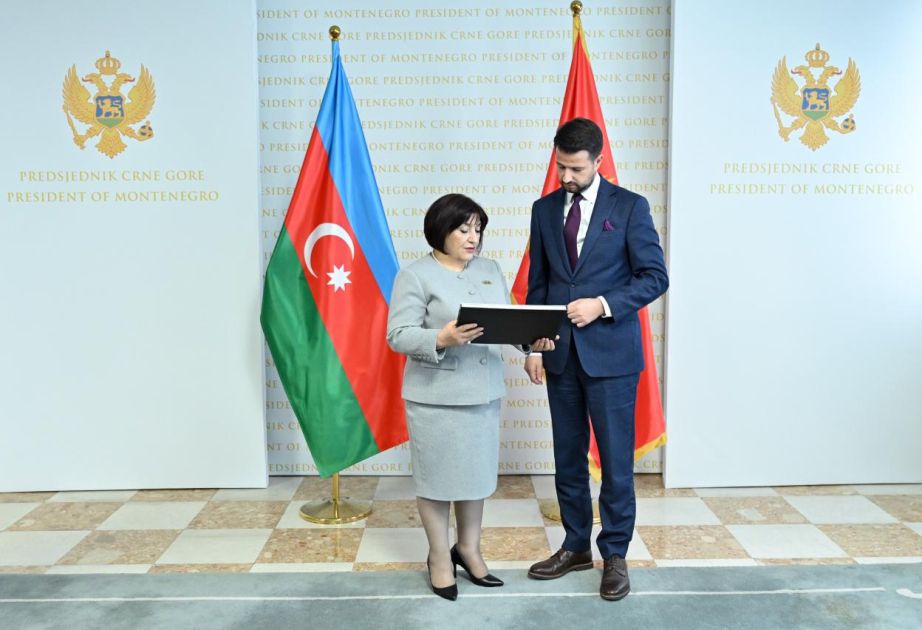 Speaker Sahiba Gafarova presents “Karabakh - before and after occupation” book to Montenegro's President