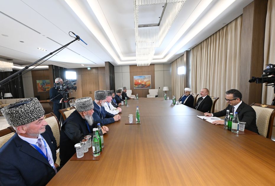 President Ilham Aliyev receives delegation of Muftis of Russia’s North Caucasus region [PHOTOS/VIDEO]