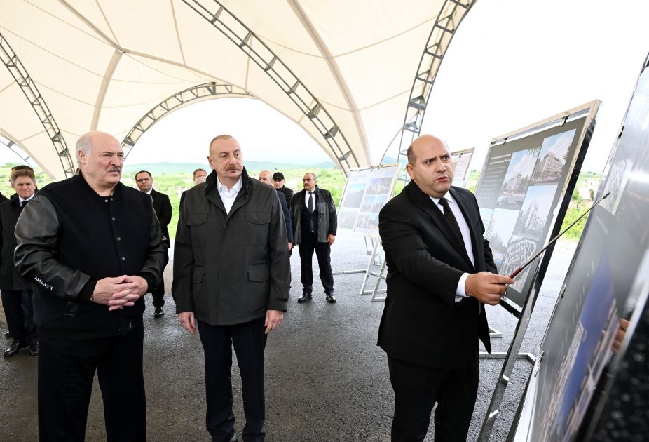 Presidents of Azerbaijan and Belarus visit devastated areas of Fuzuli city [PHOTOS]