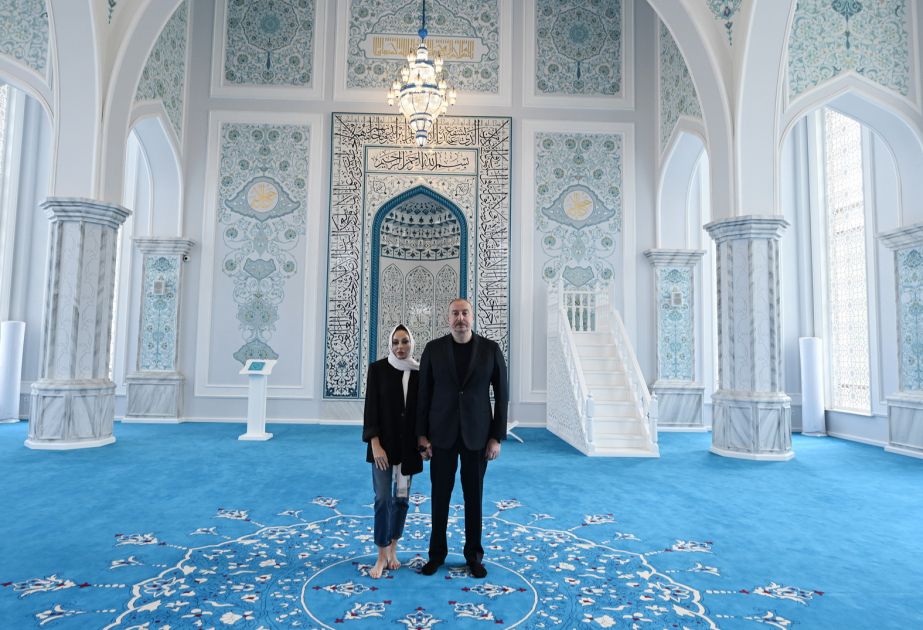 President Ilham Aliyev and First Lady Mehriban Aliyeva attend inauguration of Zangilan Mosque [PHOTOS]
