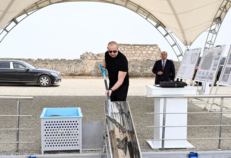 Azerbaijani President lays foundation of Shotanli village in Aghdam district [VIDEO]
