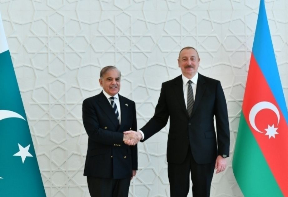 Pakistan's Premier Muhammad Shehbaz Sharif congratulates President Ilham Aliyev