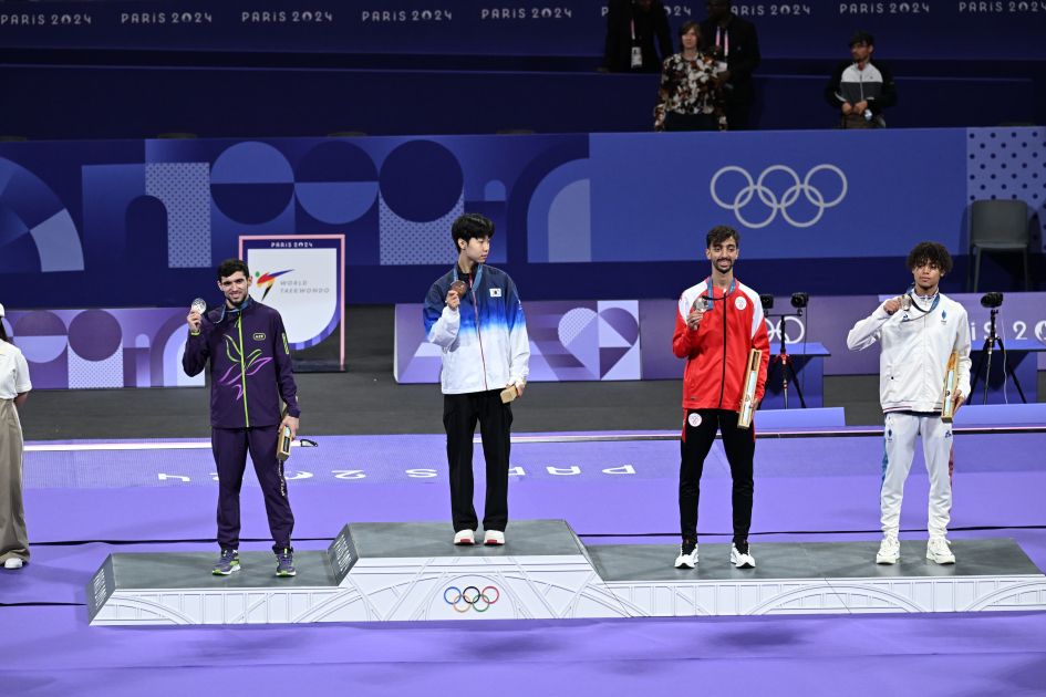 Azerbaijani silver medalist awarded at Paris 2024 Olympic Games [PHOTOS]