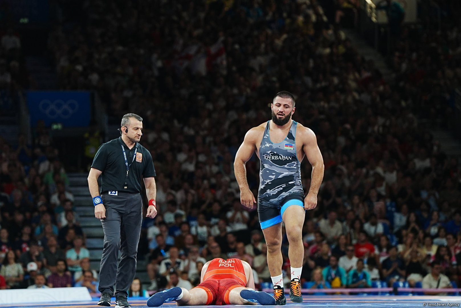 Azerbaijani wrestler wins bronze beating Poland's Baran [PHOTOS]