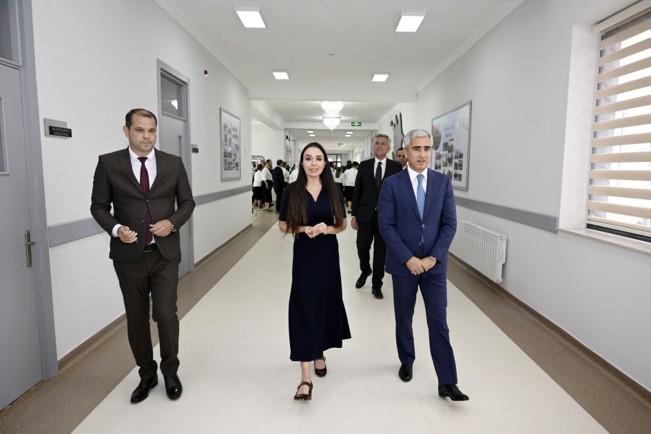Vice-President of Heydar Aliyev Foundation Leyla Aliyeva attends opening of newly constructed school in Bilasuvar district [PHOTOS]