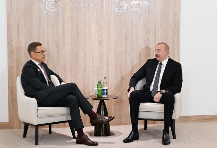 President Ilham Aliyev meets with President of Finland [VIDEO]