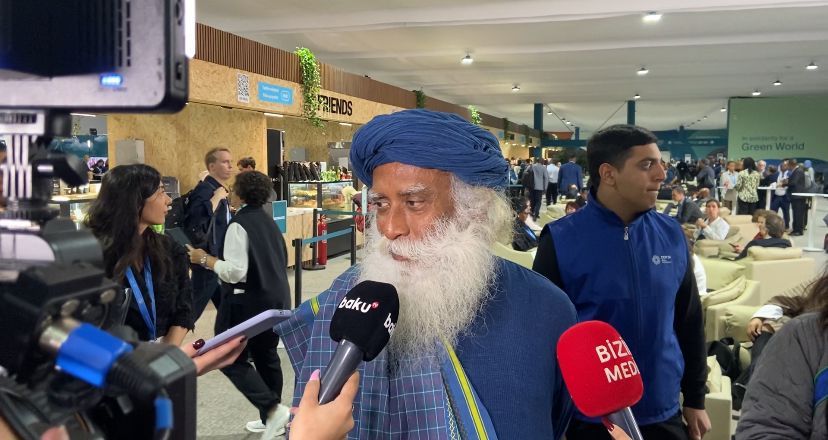 Sadhguru at COP29: “We must think of our children’s future”